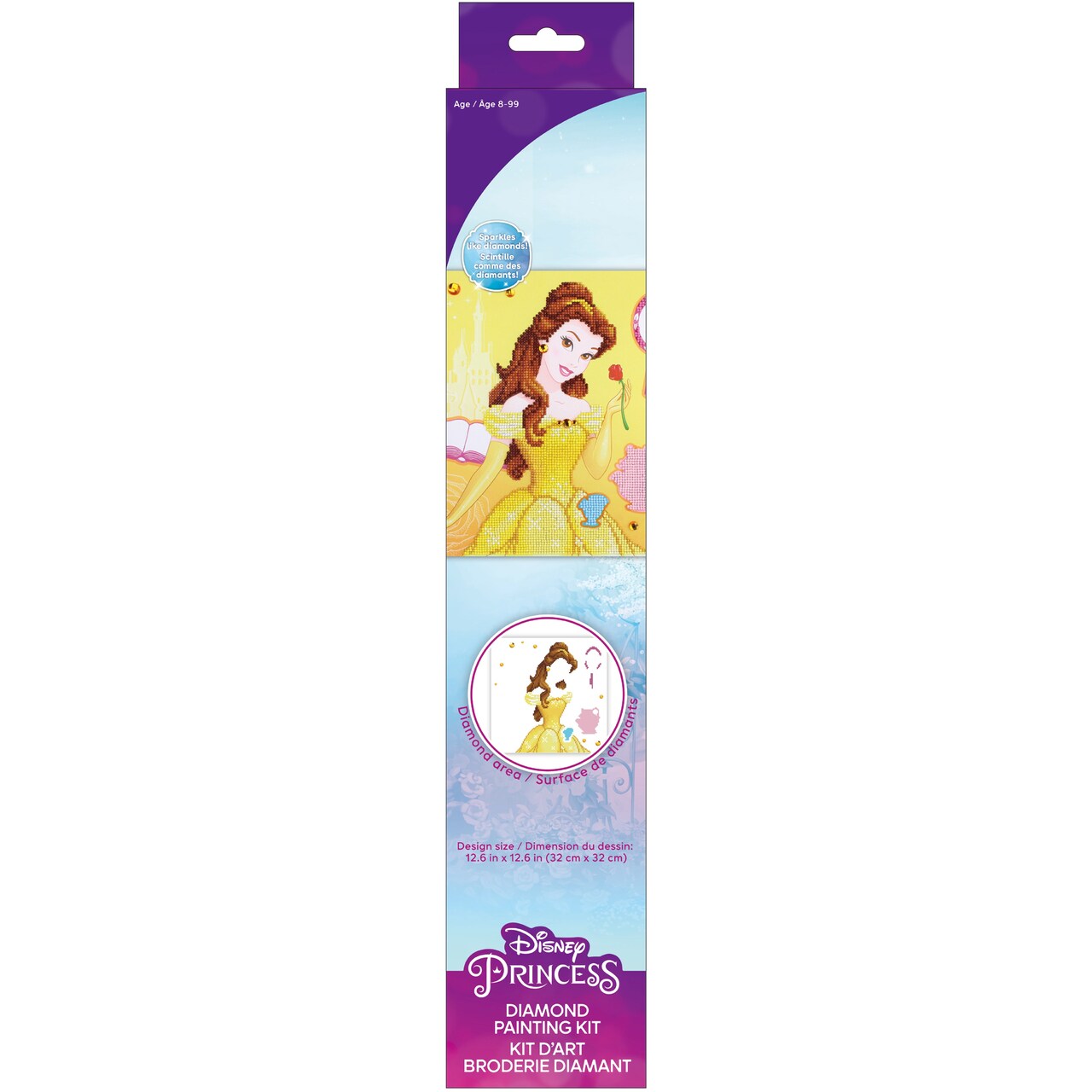 Camelot Dotz Diamond Art Kit 12.6"X12.6"-Disney - Belle Beauty